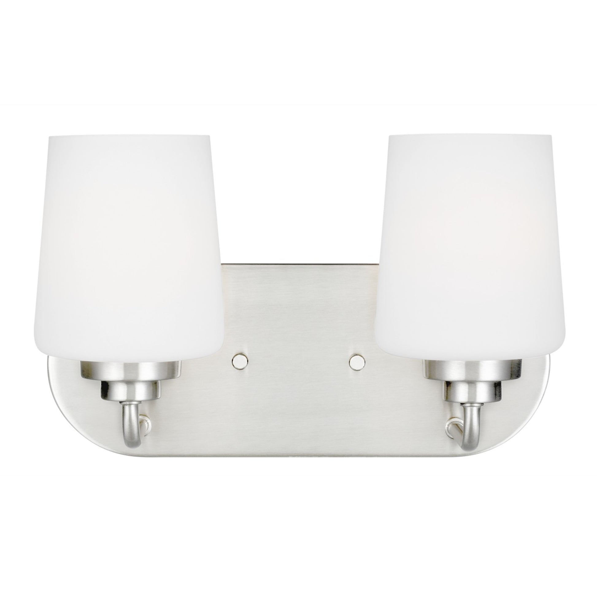 Windom 12" 2-Light Bathroom Vanity, Brushed Nickel Finish - Bees Lighting