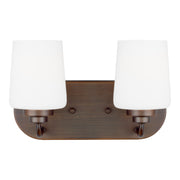 Windom 12" 2-Light LED Bathroom Vanity, Bronze Finish - Bees Lighting