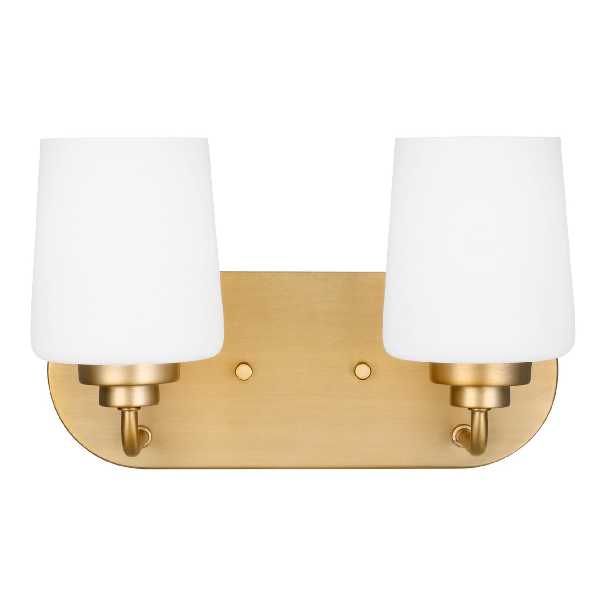 Windom 12" 2-Light LED Bathroom Vanity, Satin Brass Finish - Bees Lighting