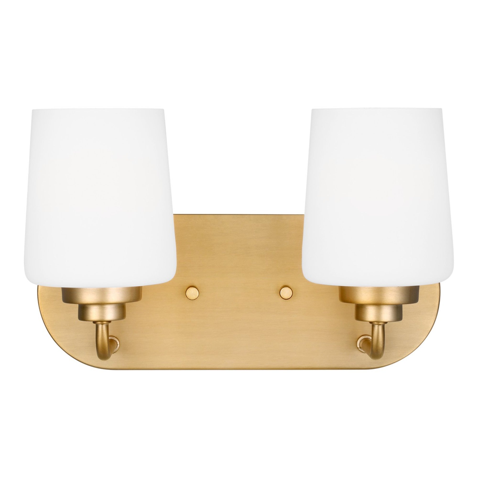 Windom 12" 2-Light LED Bathroom Vanity, Satin Brass Finish - Bees Lighting