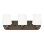 Windom 18" 3-Light Bathroom Vanity, Bronze Finish - Bees Lighting