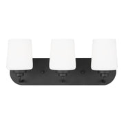 Windom 18" 3-Light LED Bathroom Vanity, Midnight Black Finish - Bees Lighting
