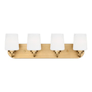 Windom 24" 4-Light Bathroom Vanity, Satin Brass Finish - Bees Lighting