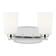 Franport 13" 2-Light Bathroom Vanity, Chrome Finish - Bees Lighting