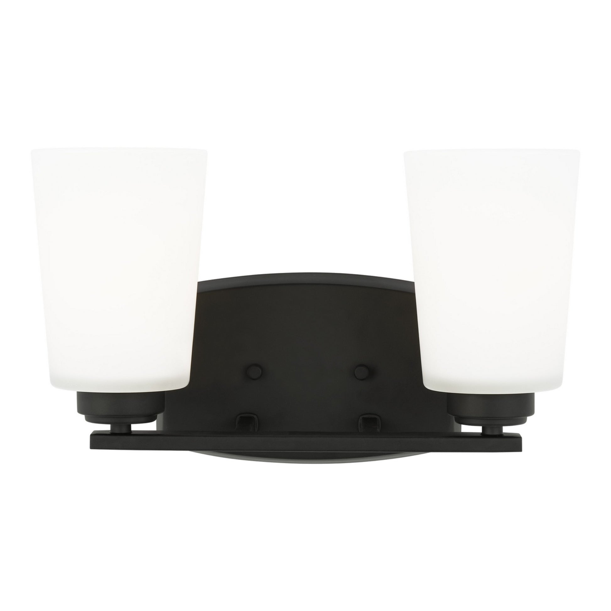 Franport 13" 2-Light Bathroom Vanity, Midnight Black Finish - Bees Lighting