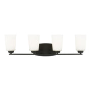 Franport 29" 4-Light Bathroom Vanity, Midnight Black Finish - Bees Lighting