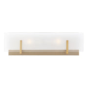 Syll 18" 2-Light Bathroom Vanity, Satin Brass Finish - Bees Lighting