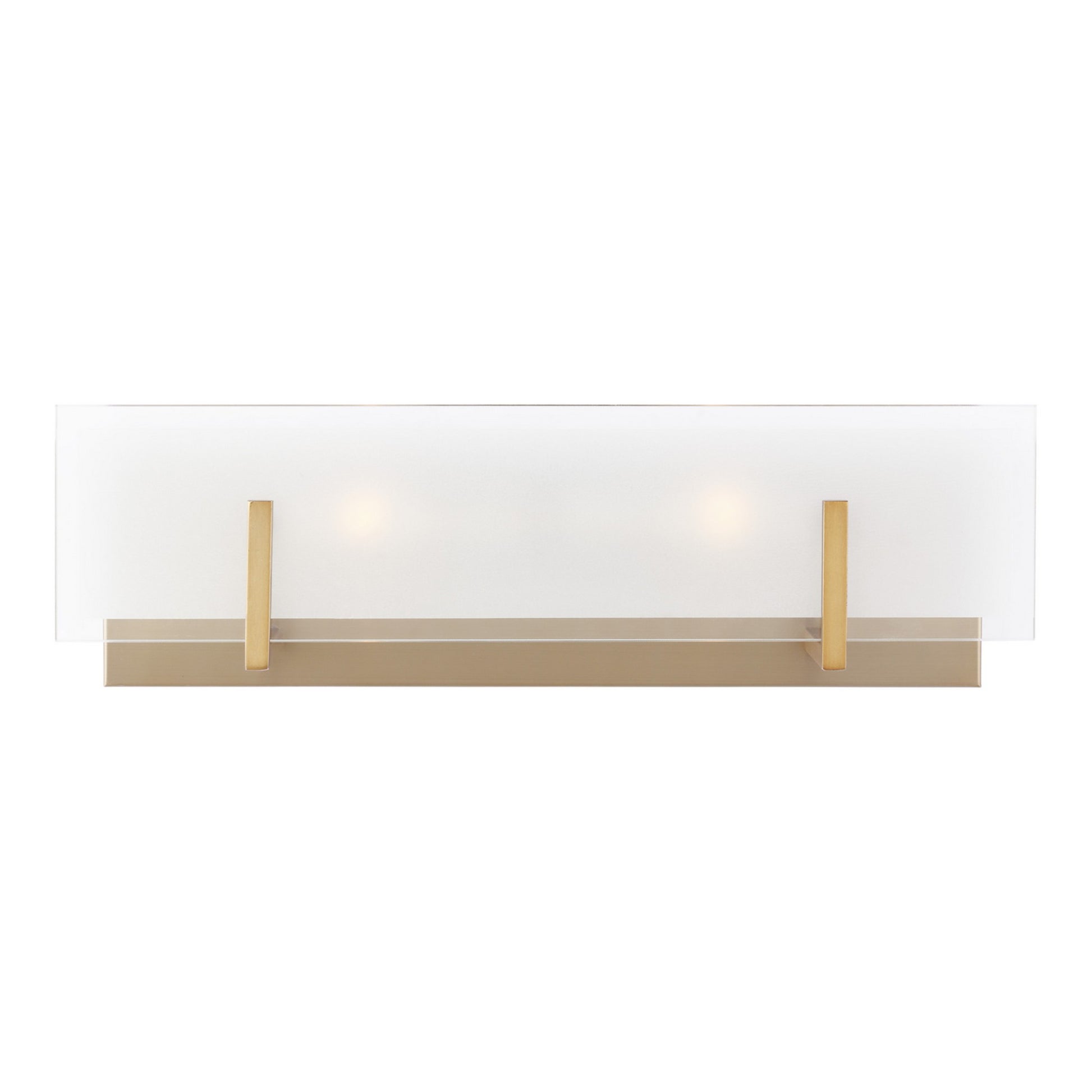 Syll 18" 2-Light Bathroom Vanity, Satin Brass Finish - Bees Lighting
