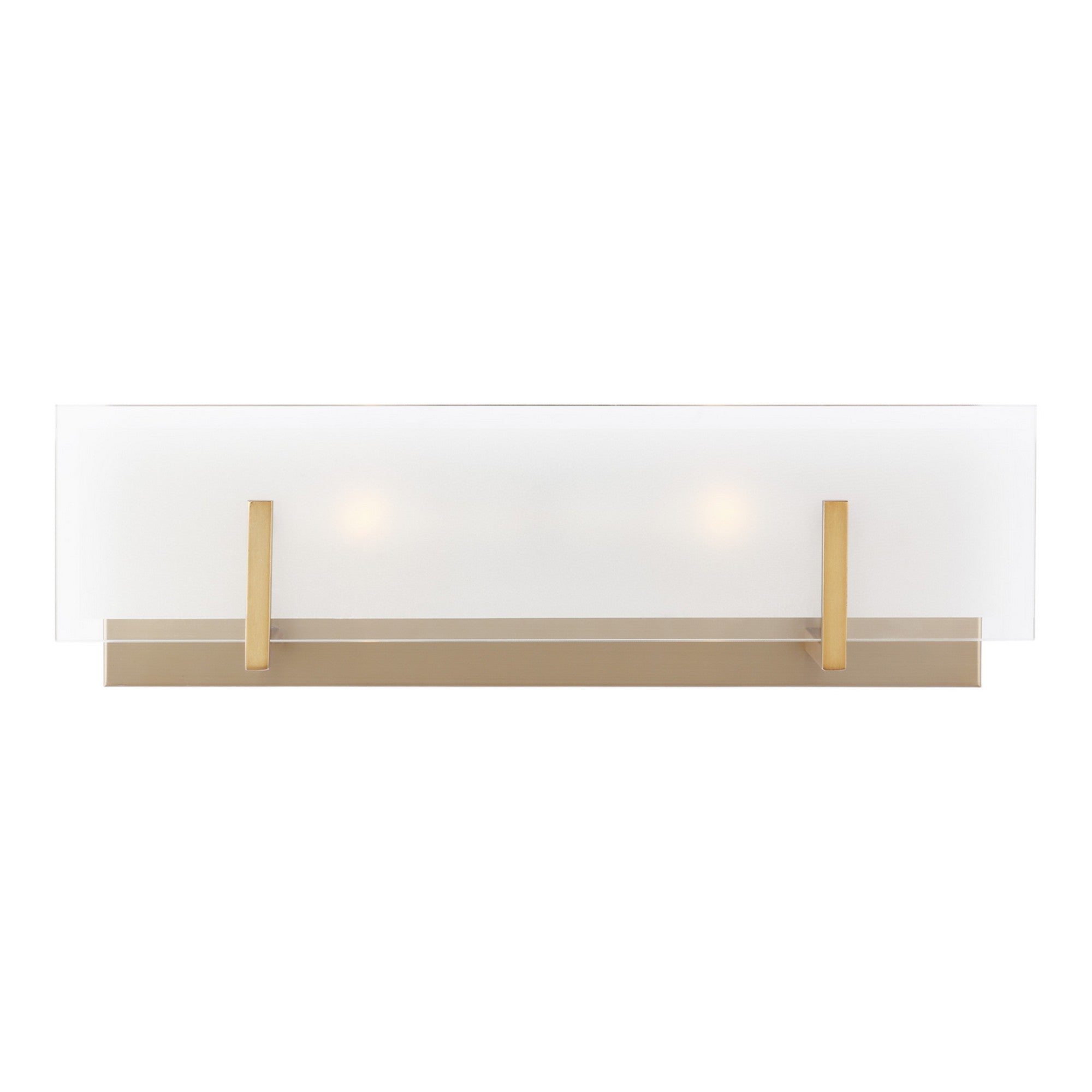 Syll 18" 2-Light LED Bathroom Vanity, Satin Brass Finish - Bees Lighting