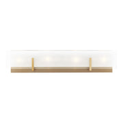 Syll 26" 4-Light Bathroom Vanity, Satin Brass Finish - Bees Lighting