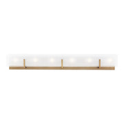 Syll 38" 6-Light Bathroom Vanity, Satin Brass Finish - Bees Lighting
