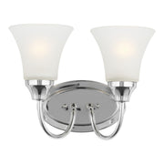 Holman 12" 2-Light Bathroom Vanity, Chrome Finish - Bees Lighting