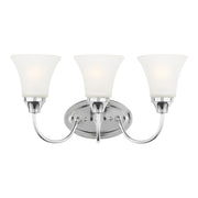 Holman 18" 3-Light LED Bathroom Vanity, Chrome Finish - Bees Lighting
