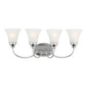 Holman 25" 4-Light Bathroom Vanity, Chrome Finish - Bees Lighting