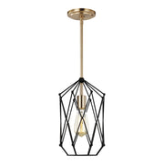 Zarra 8" Small Lantern, Satin Brass Finish - Bees Lighting