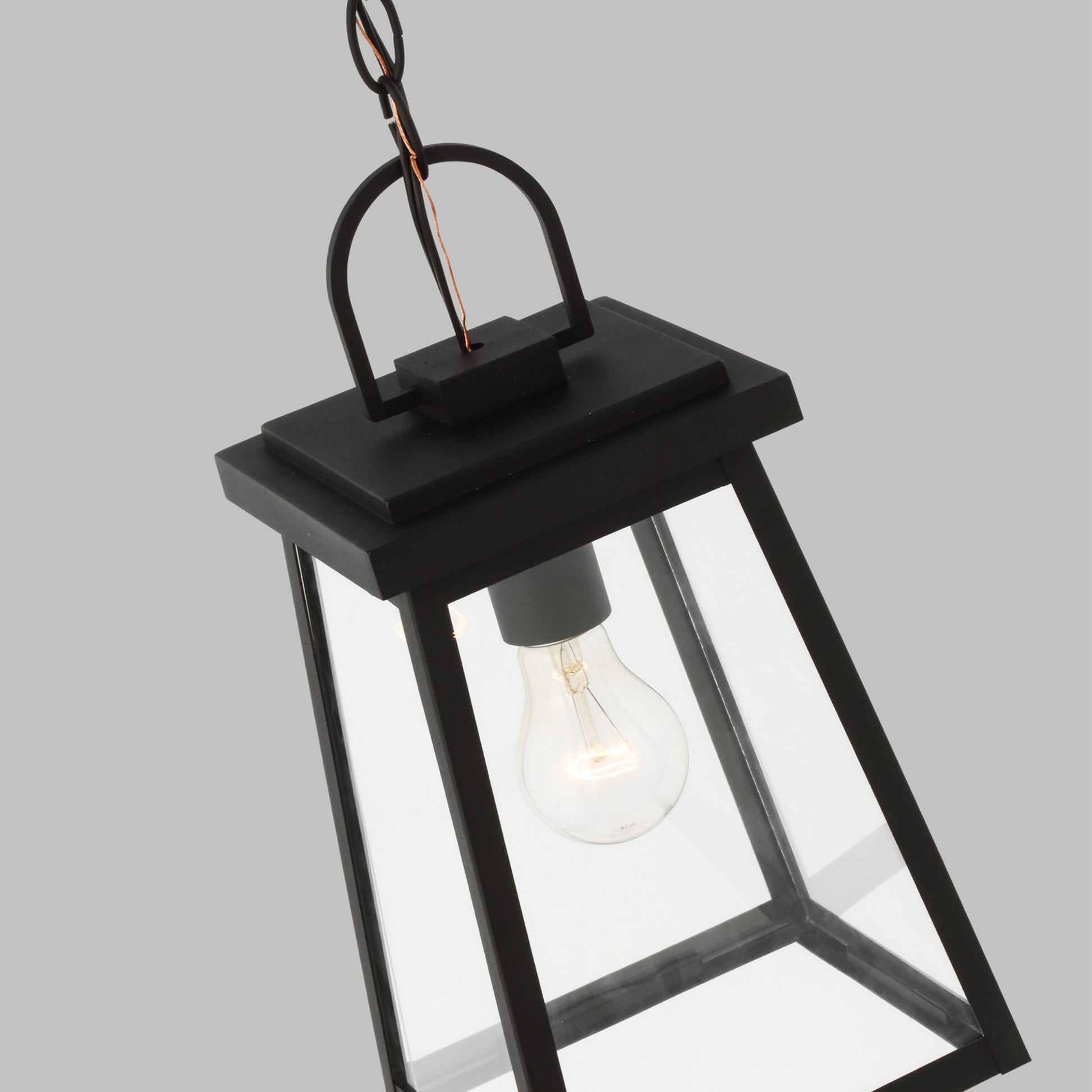 Founders 14" Outdoor Pendant, Black Finish - Bees Lighting