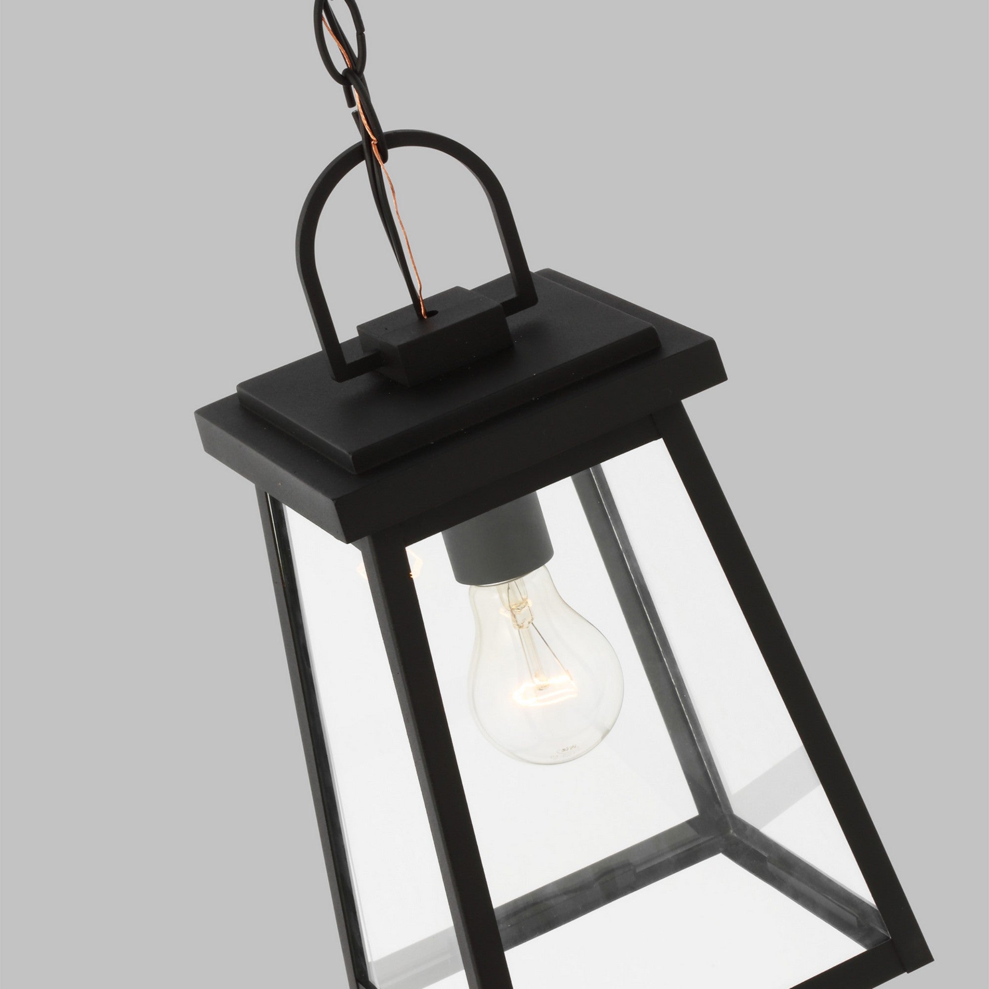 Founders 14" Outdoor Pendant, Black Finish - Bees Lighting