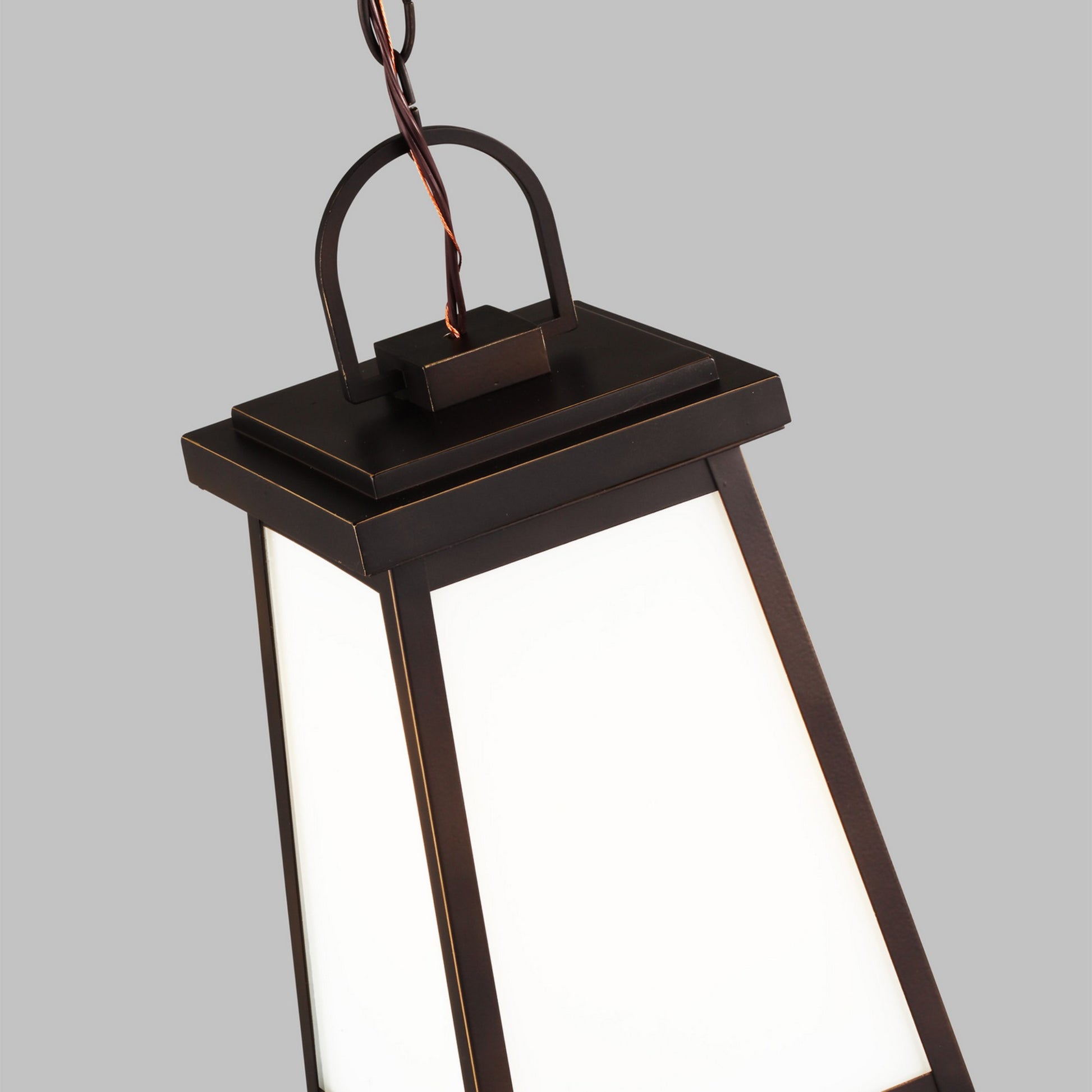 Founders 14" LED Outdoor Pendant, Antique Bronze Finish - Bees Lighting