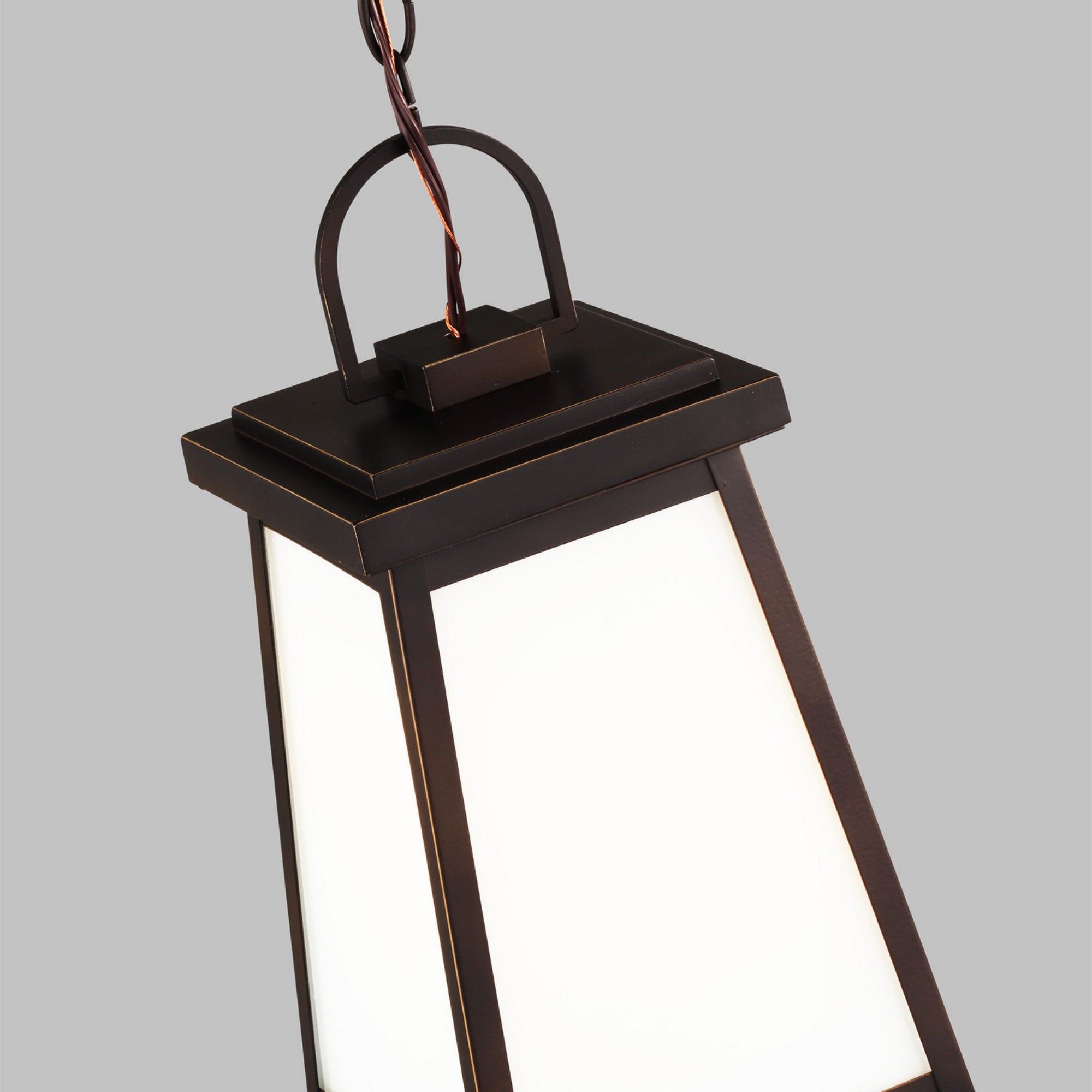 Founders 14" LED Outdoor Pendant, Antique Bronze Finish - Bees Lighting