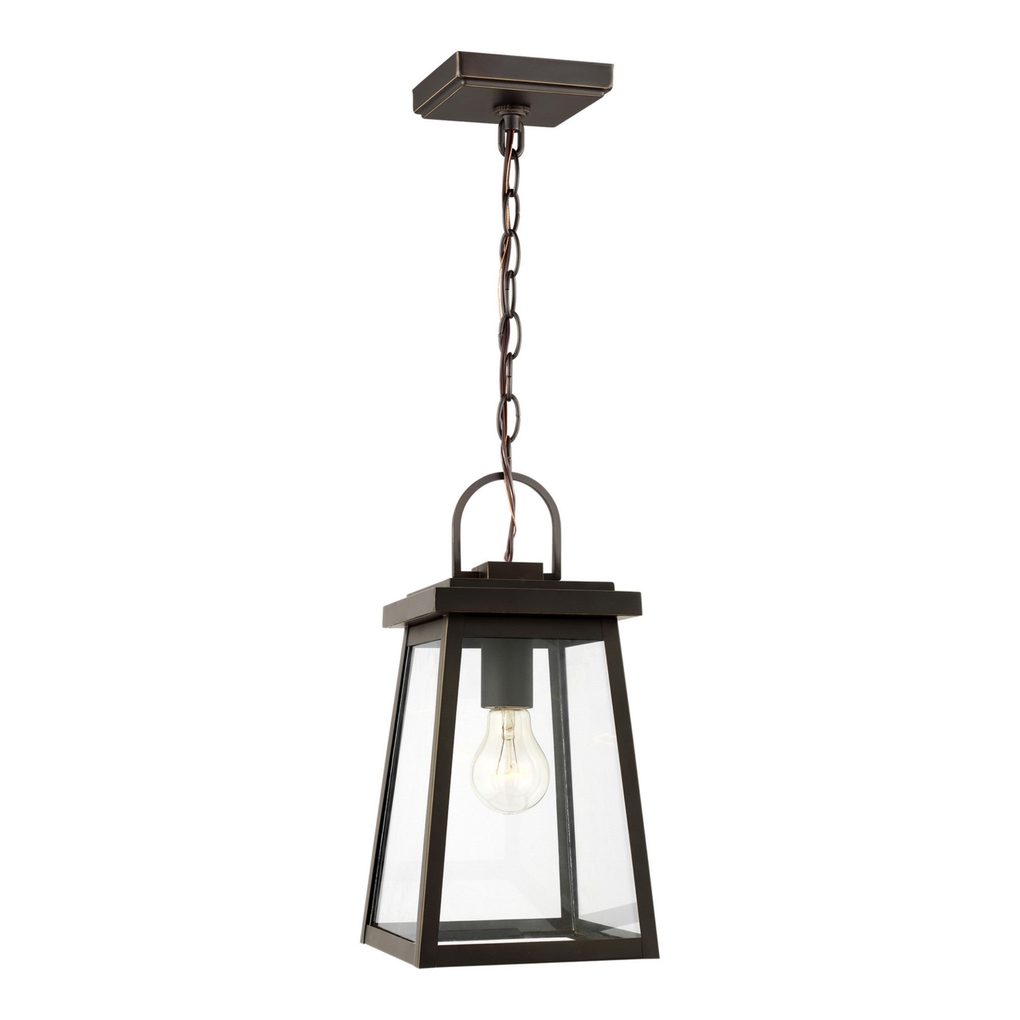 Founders 14" LED Outdoor Pendant, Antique Bronze Finish - Bees Lighting