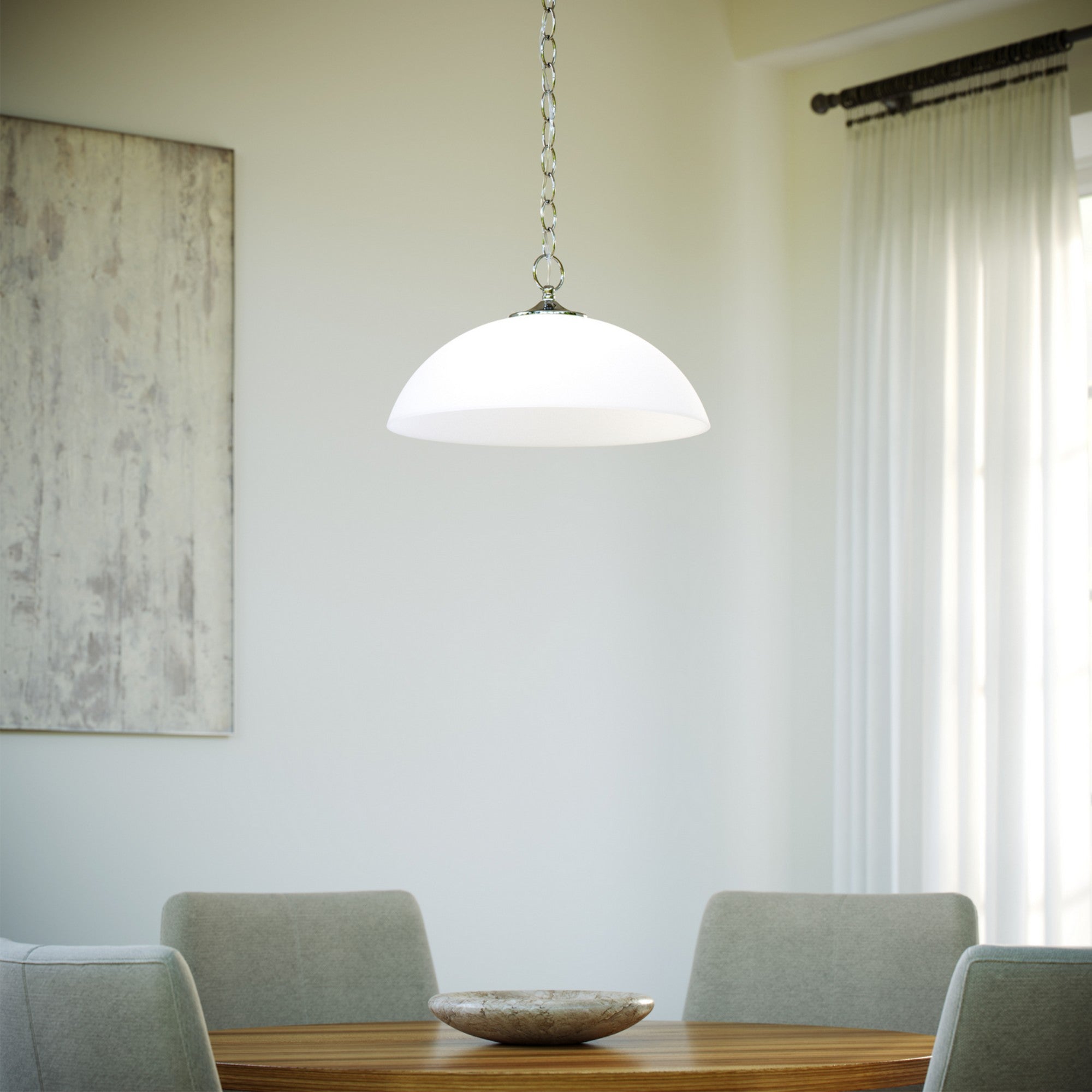 Geary 16" Pendant, Brushed Nickel Finish - Bees Lighting