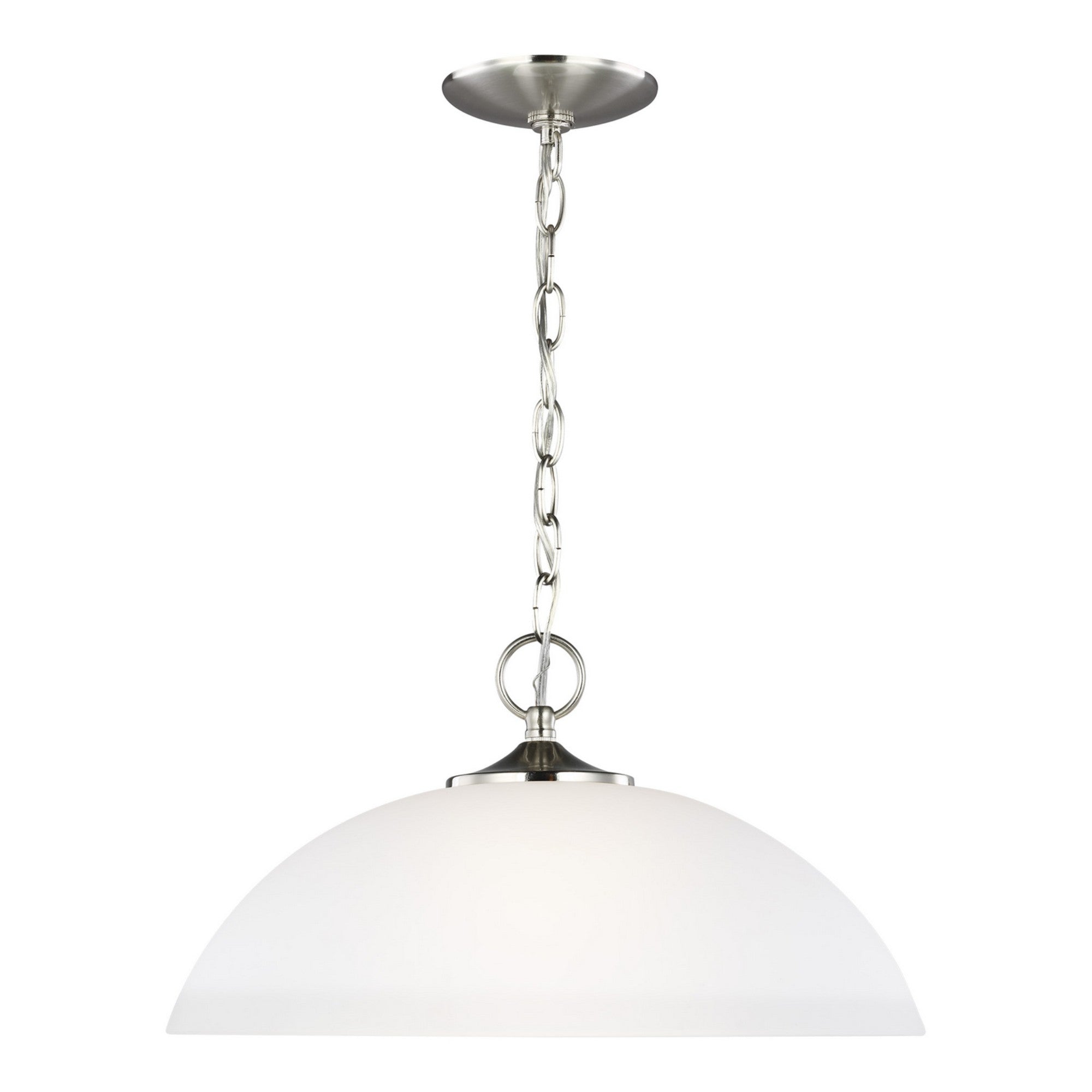 Geary 16" LED Pendant, Brushed Nickel Finish - Bees Lighting