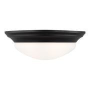 Nash 14" 2-Light LED Flush Mount, Midnight Black Finish - Bees Lighting