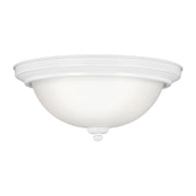 Geary 13" 2-Light LED Flush Mount, White Finish - Bees Lighting