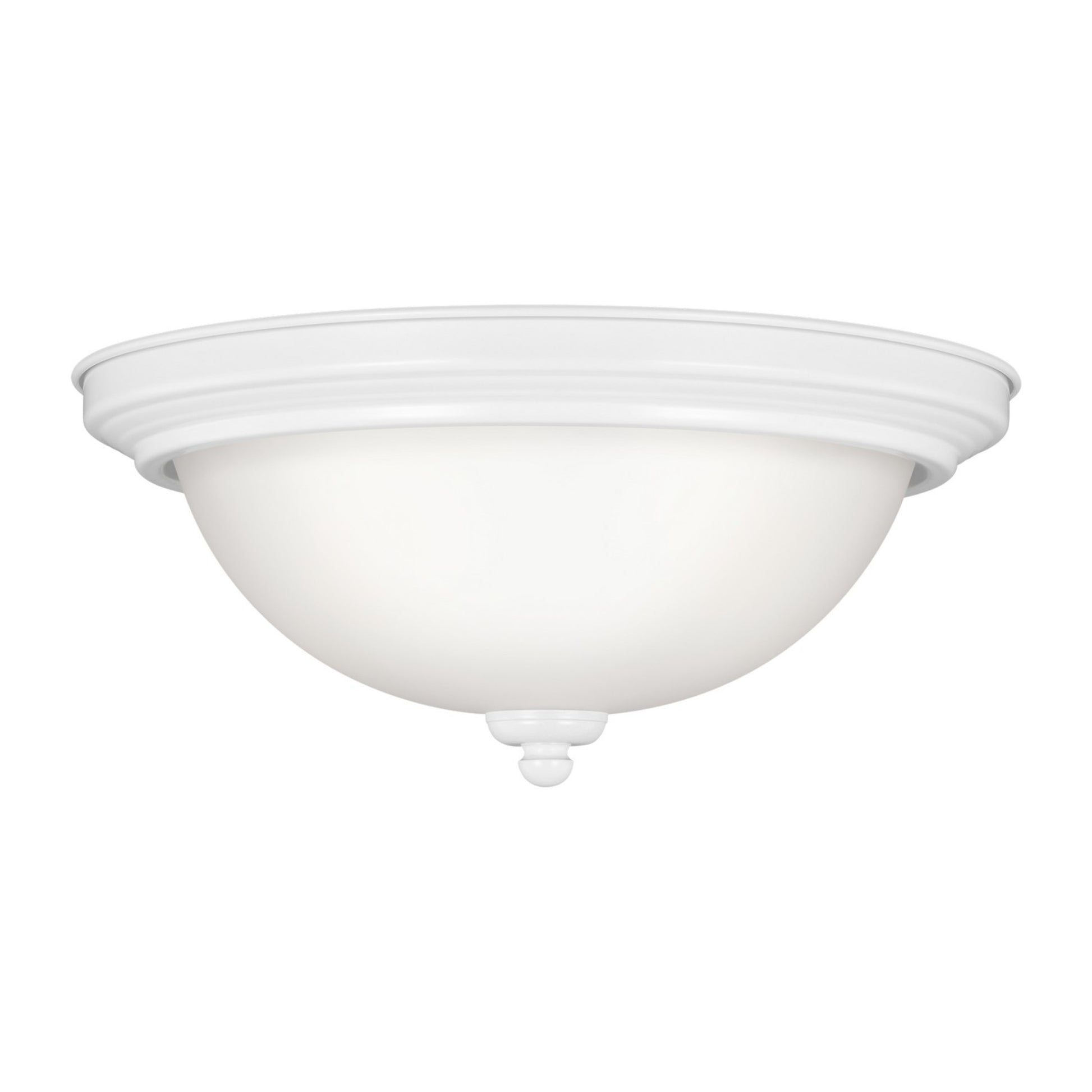 Geary 13" 2-Light LED Flush Mount, White Finish - Bees Lighting