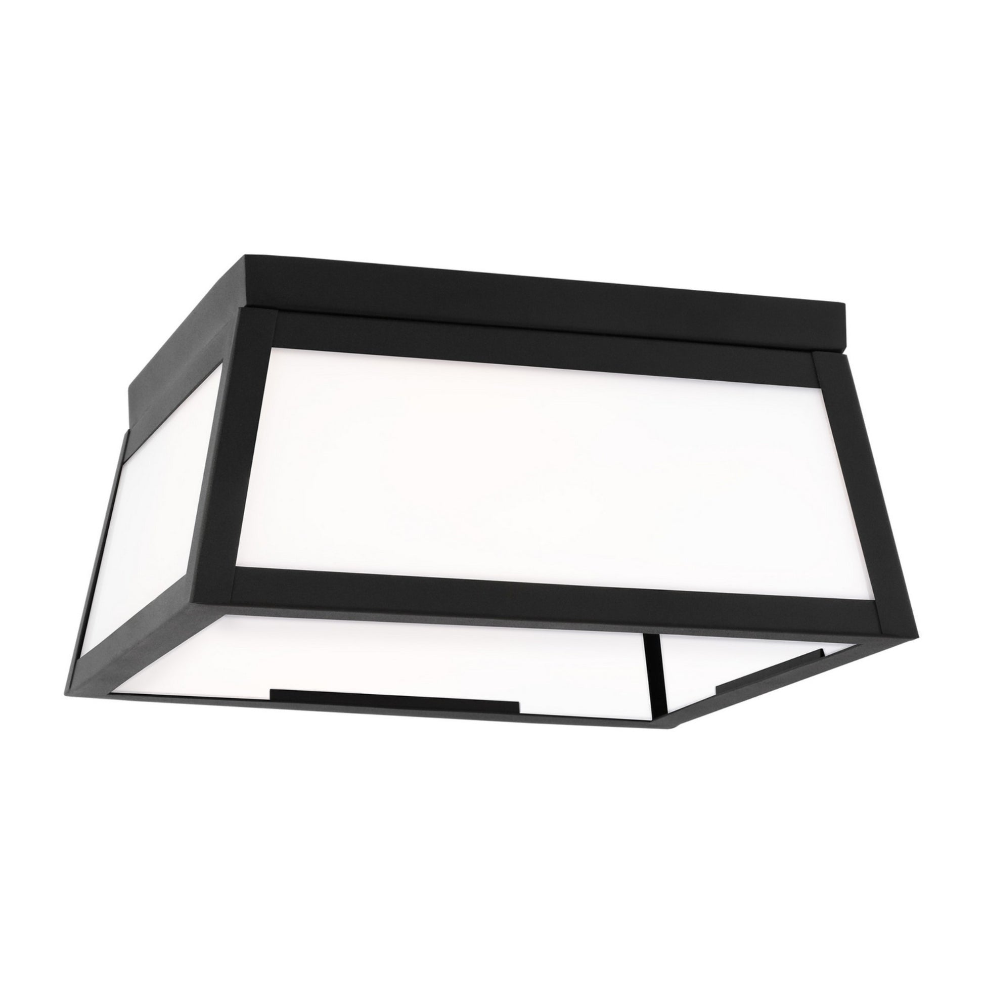 Founders 12" 2-Light Outdoor Flush Mount, Black Finish - Bees Lighting
