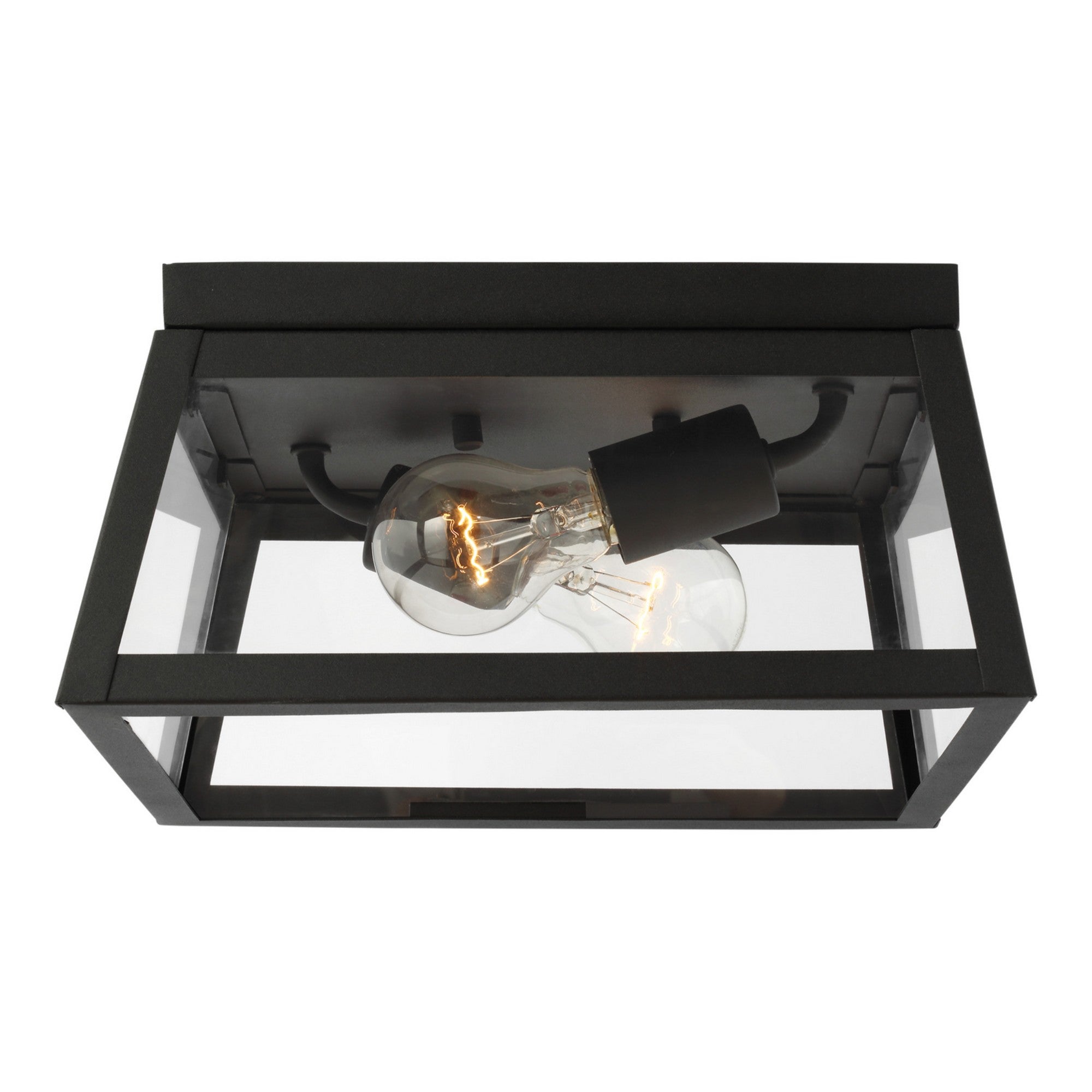 Founders 12" 2-Light LED Outdoor Flush Mount, Black Finish - Bees Lighting