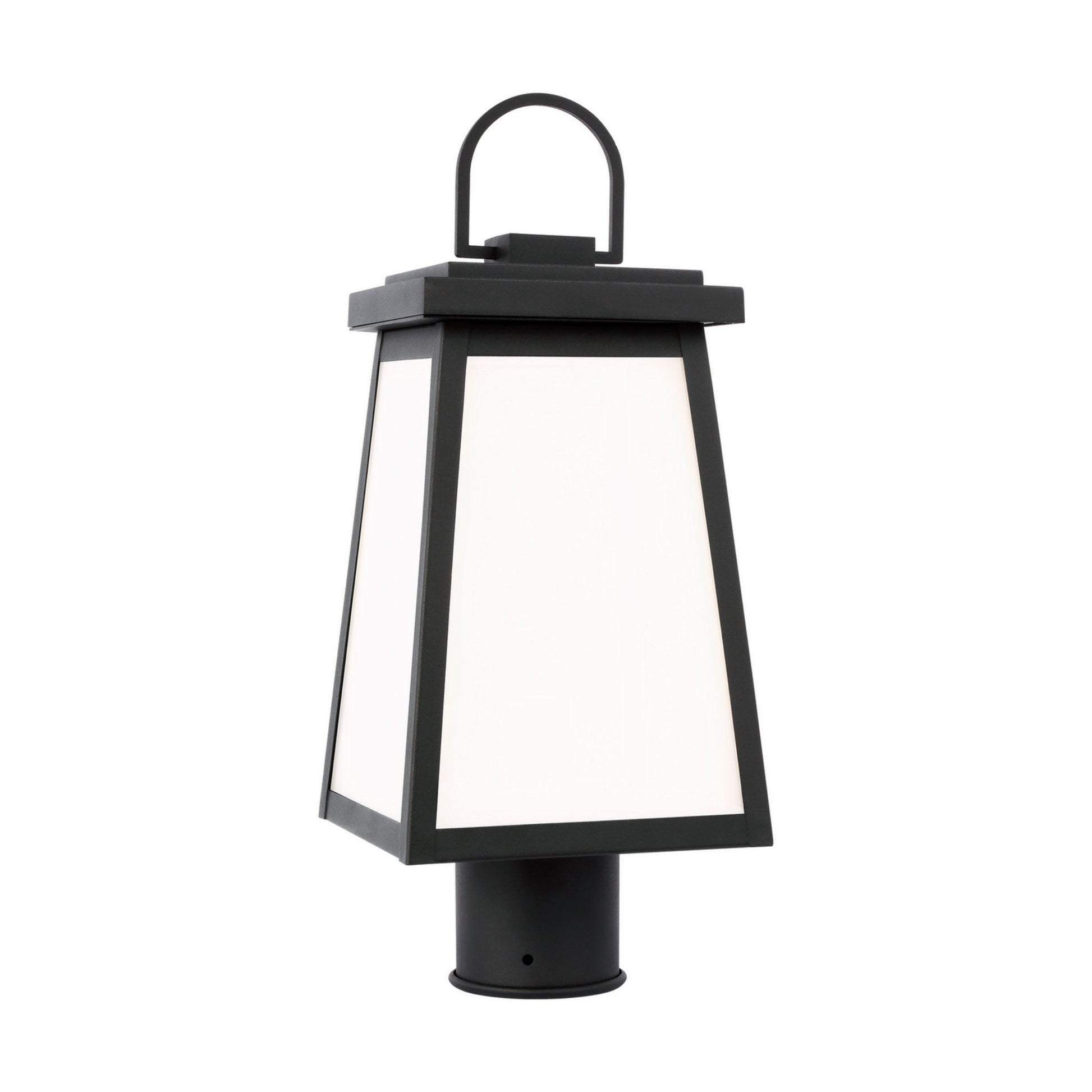 Founders 17" Outdoor Post Lantern, Black Finish - Bees Lighting