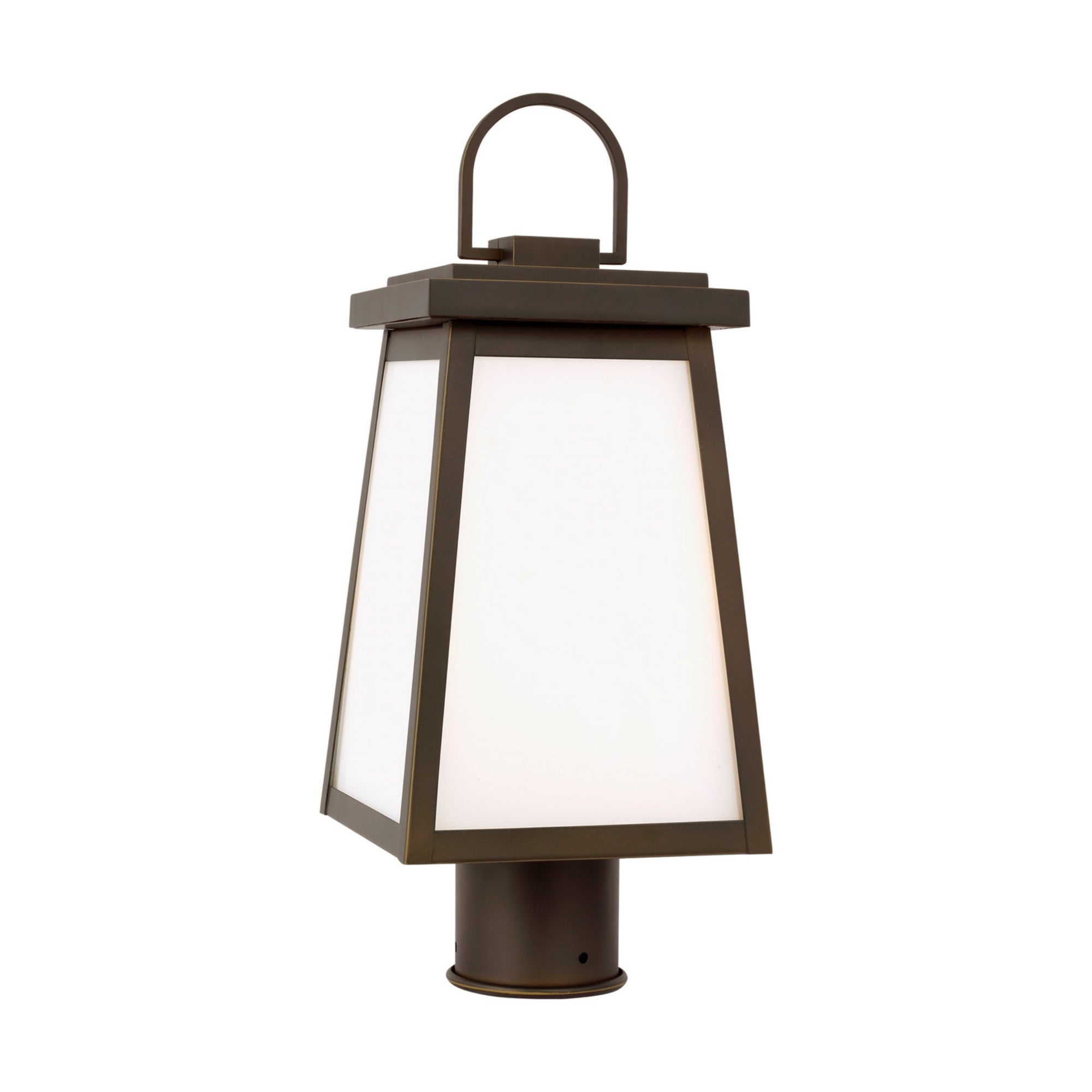 Founders 17" LED Outdoor Post Lantern, Antique Bronze Finish - Bees Lighting