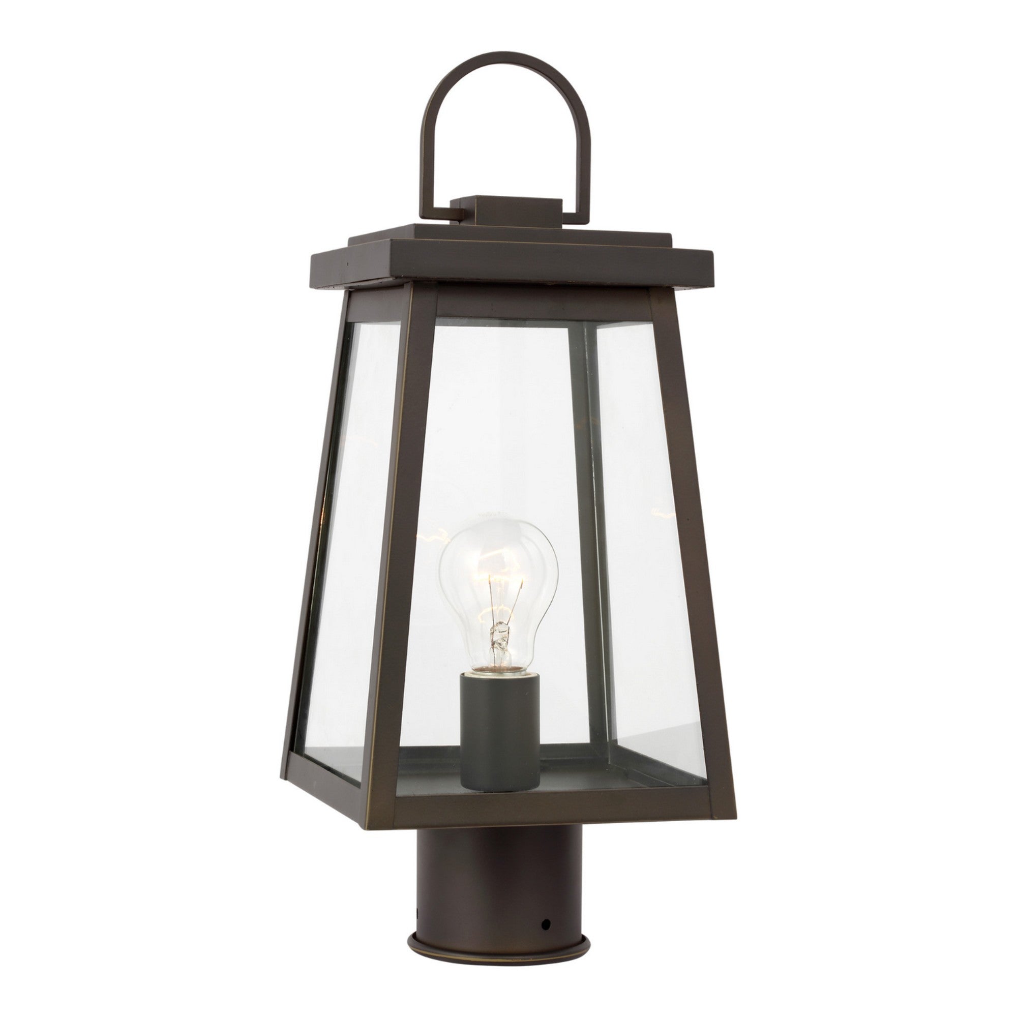 Founders 17" LED Outdoor Post Lantern, Antique Bronze Finish - Bees Lighting