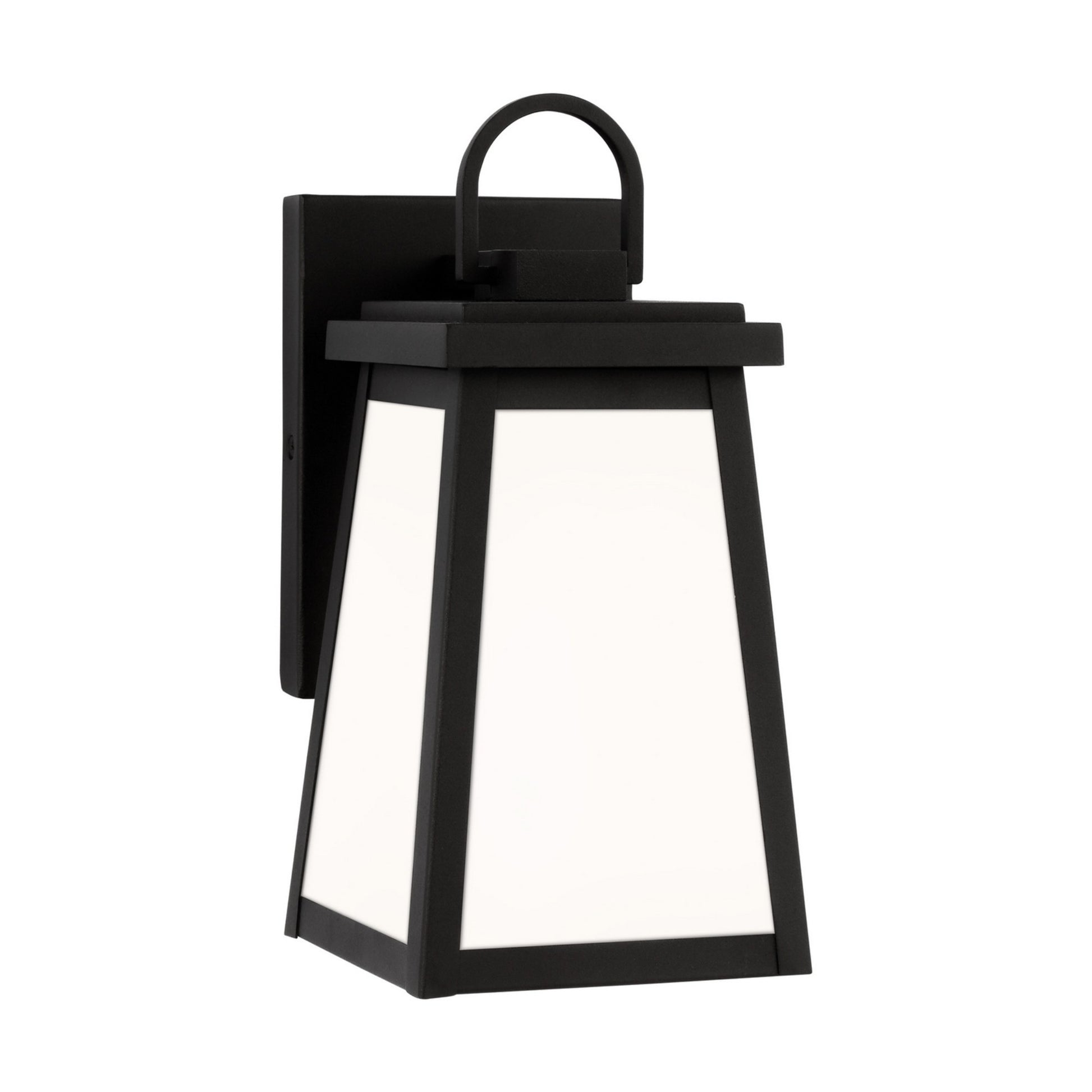 Founders 12" Small Outdoor Wall Lantern, Black Finish - Bees Lighting