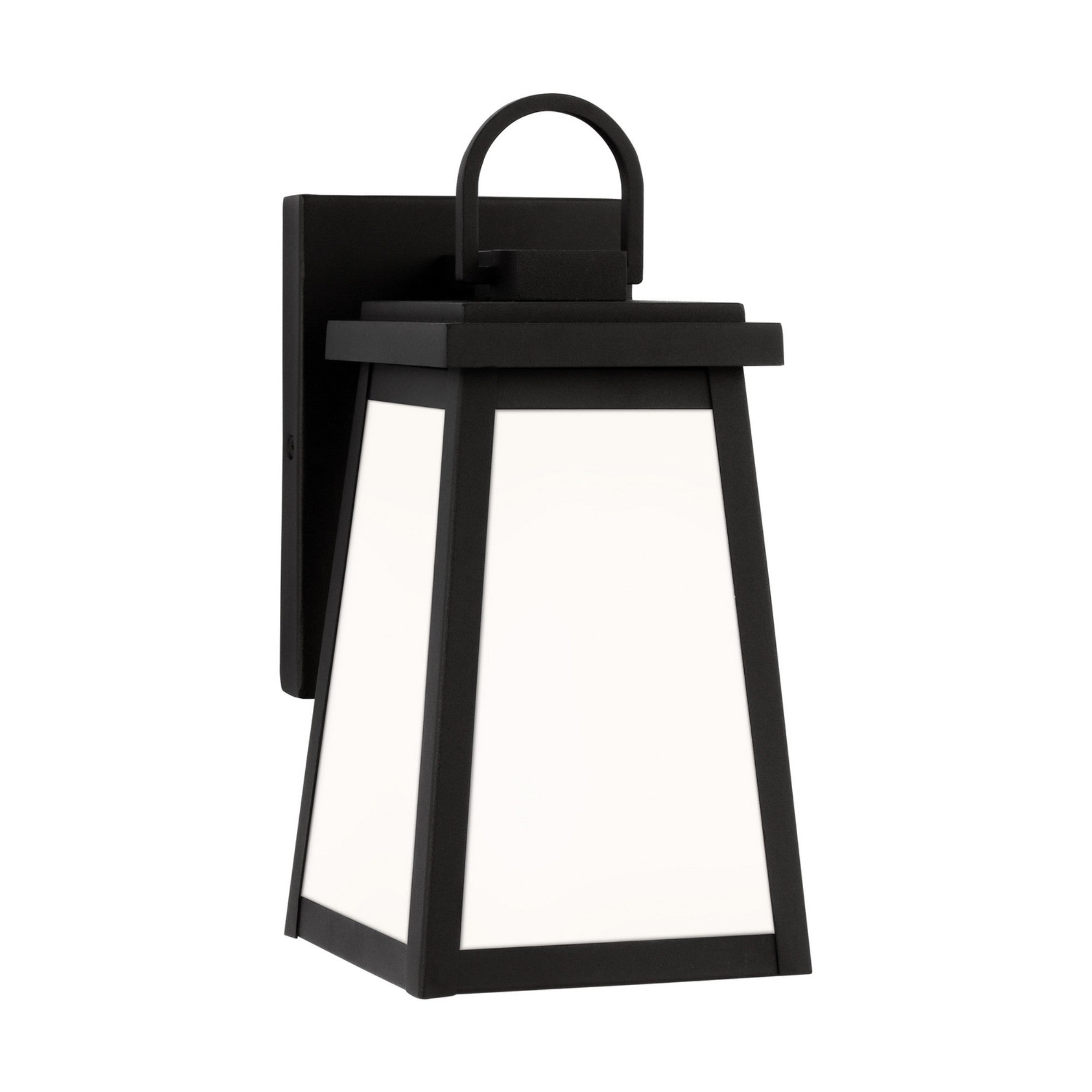 Founders 12" Small Outdoor Wall Lantern, Black Finish - Bees Lighting