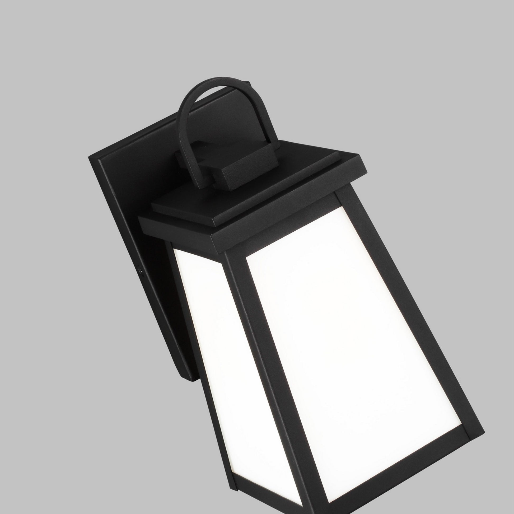 Founders 12" Small Outdoor Wall Lantern, Black Finish - Bees Lighting