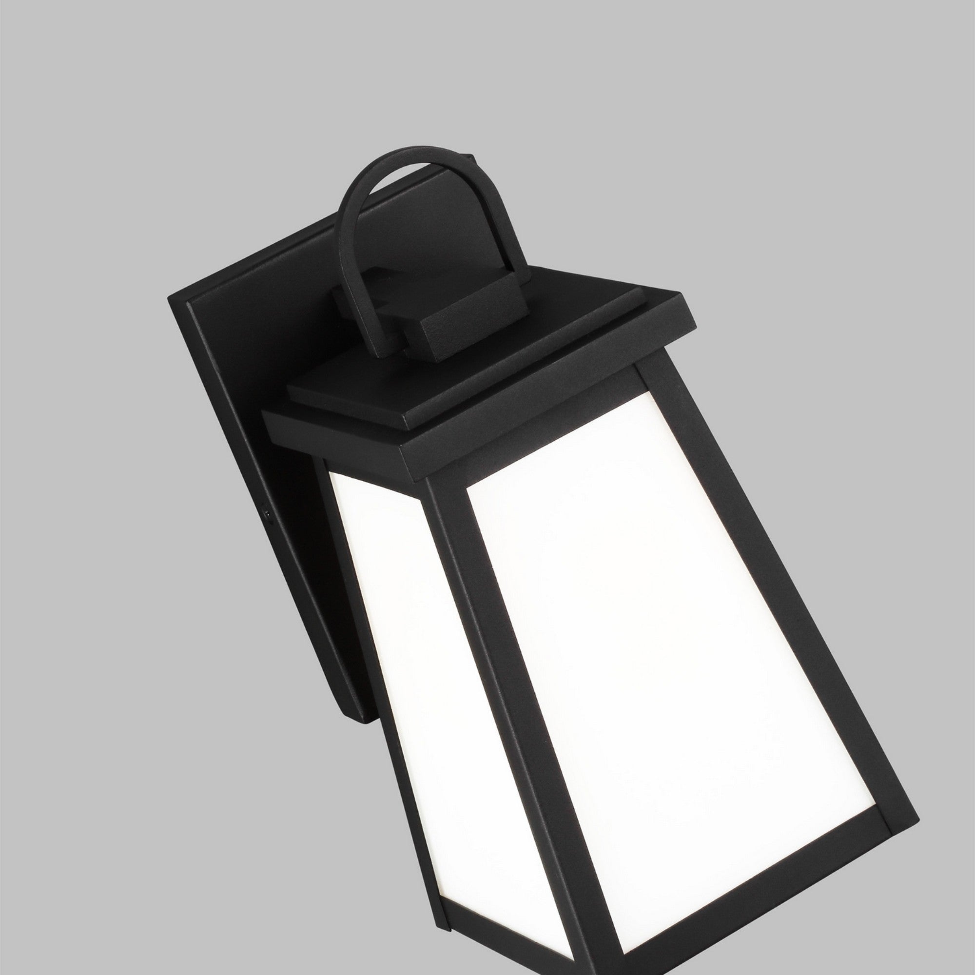 Founders 12" Small Outdoor Wall Lantern, Black Finish - Bees Lighting