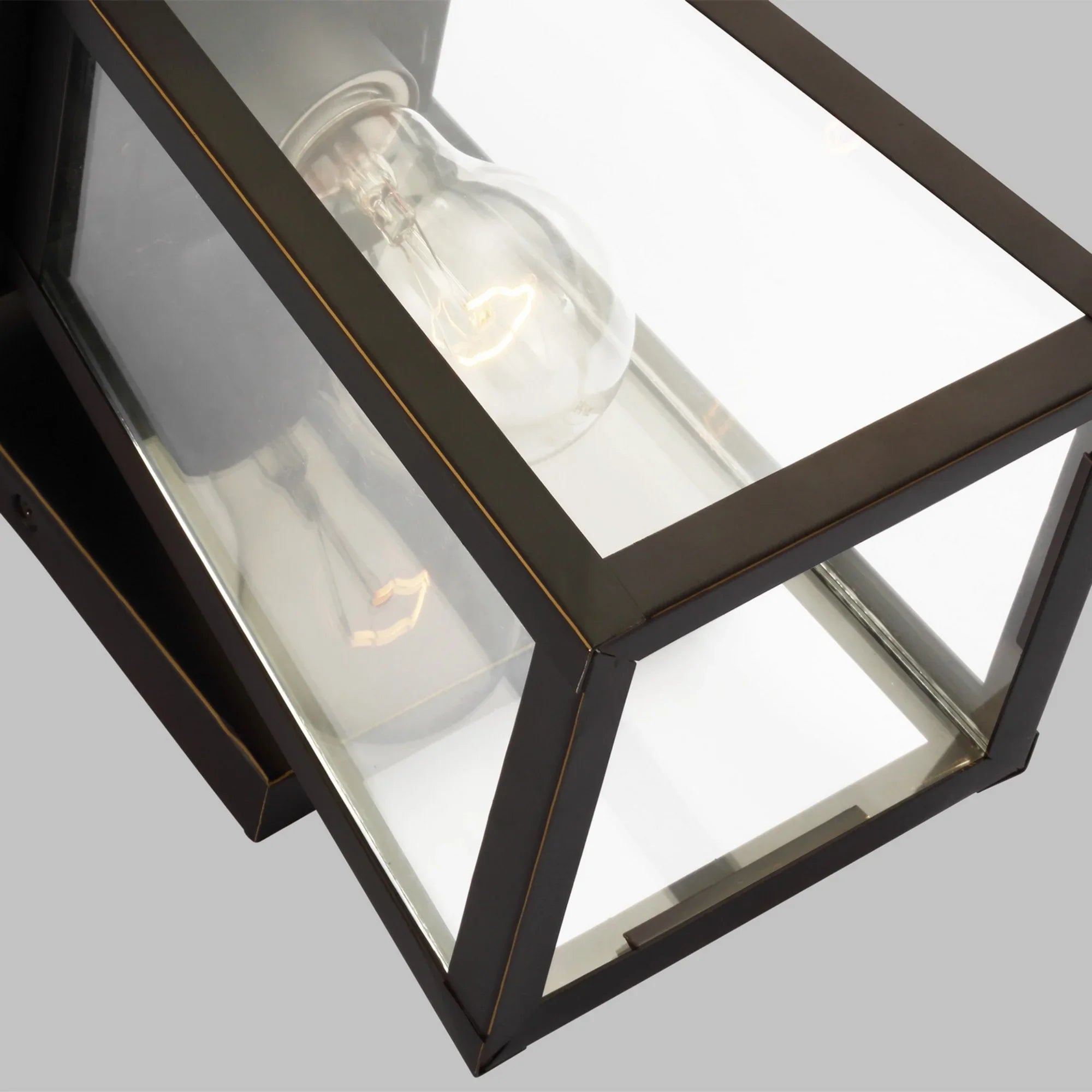 Founders 12" Small Outdoor Wall Lantern, Antique Bronze Finish - Bees Lighting