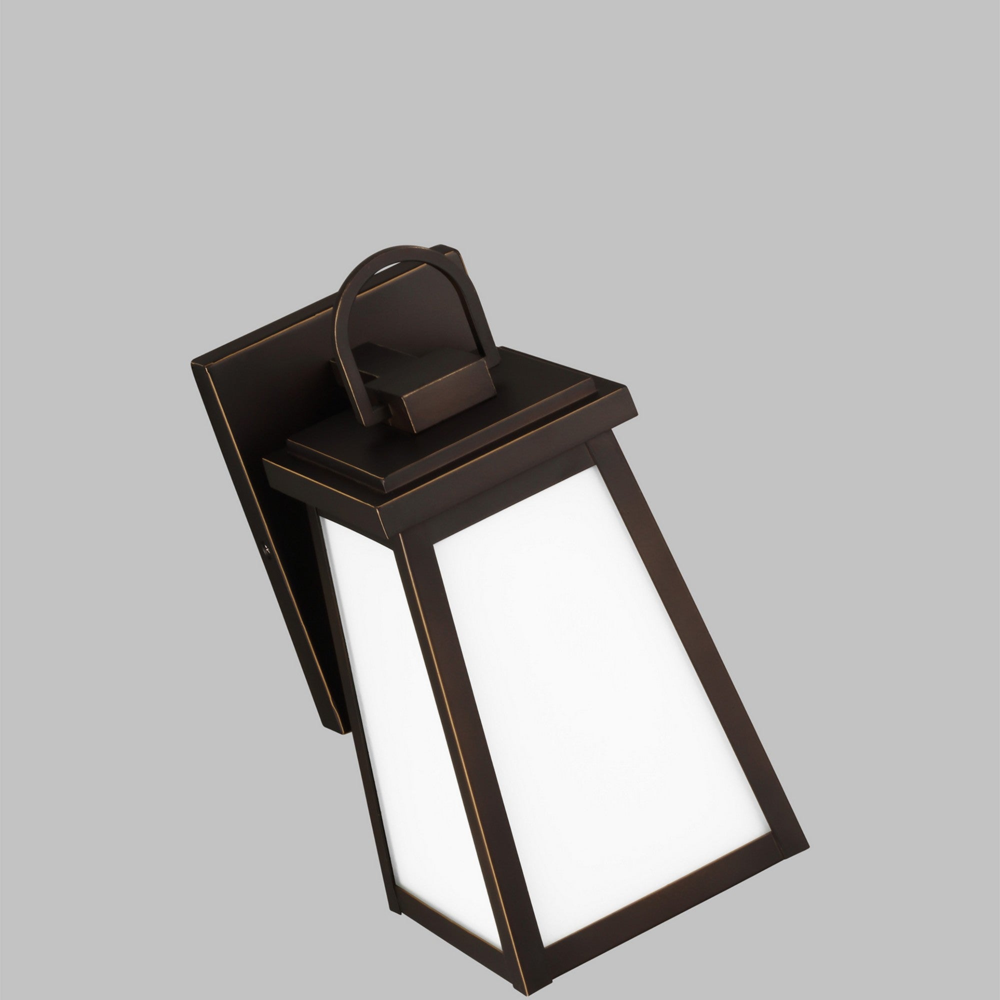 Founders 12" Small LED Outdoor Wall Lantern, Antique Bronze Finish - Bees Lighting