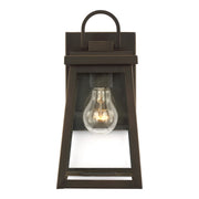 Founders 12" Small LED Outdoor Wall Lantern, Antique Bronze Finish - Bees Lighting