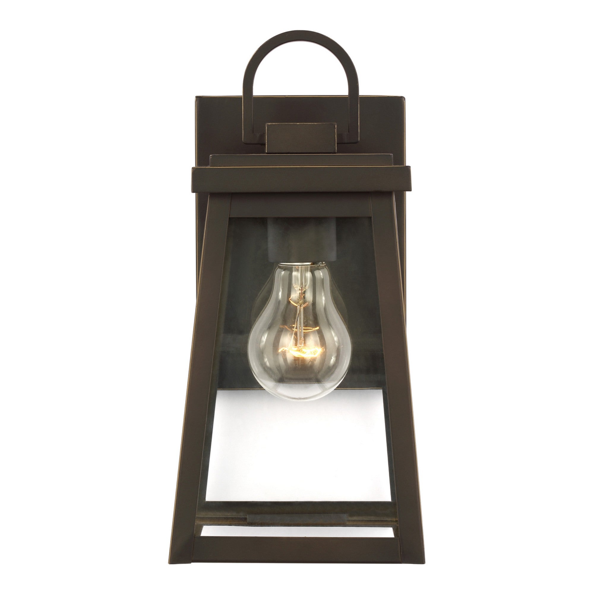 Founders 12" Small LED Outdoor Wall Lantern, Antique Bronze Finish - Bees Lighting