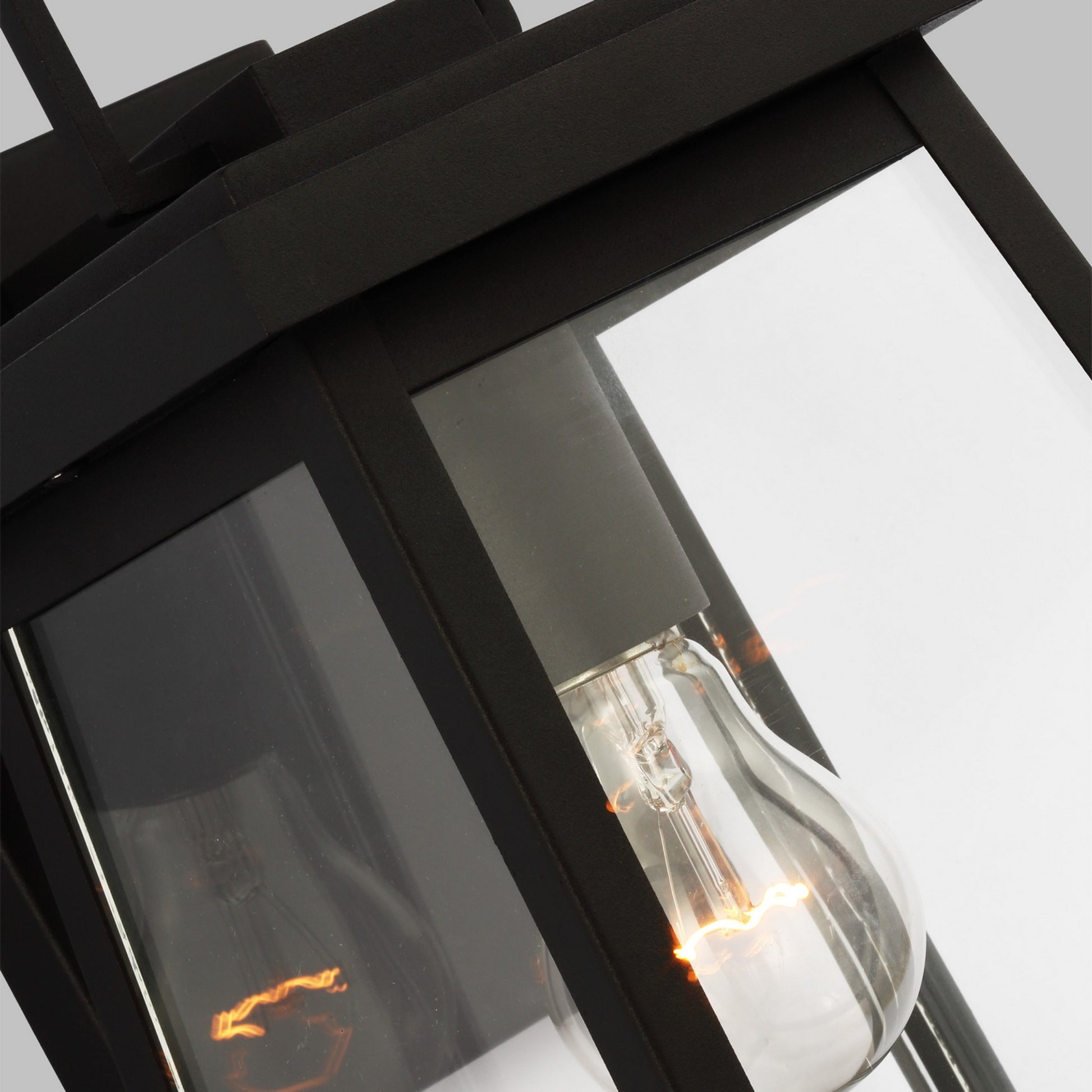 Founders 14" Medium Outdoor Wall Lantern, Black Finish - Bees Lighting