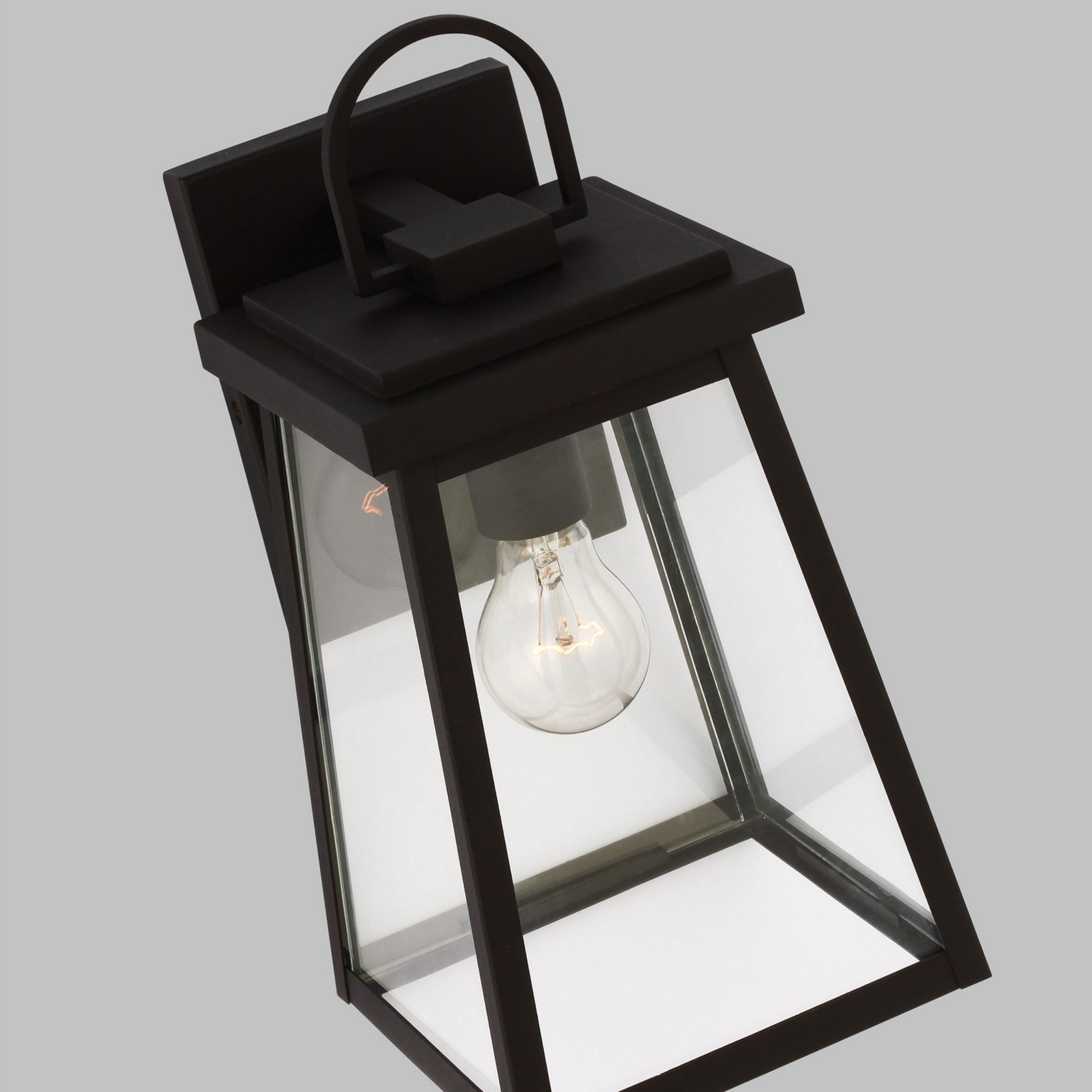 Founders 14" Medium Outdoor Wall Lantern, Black Finish - Bees Lighting