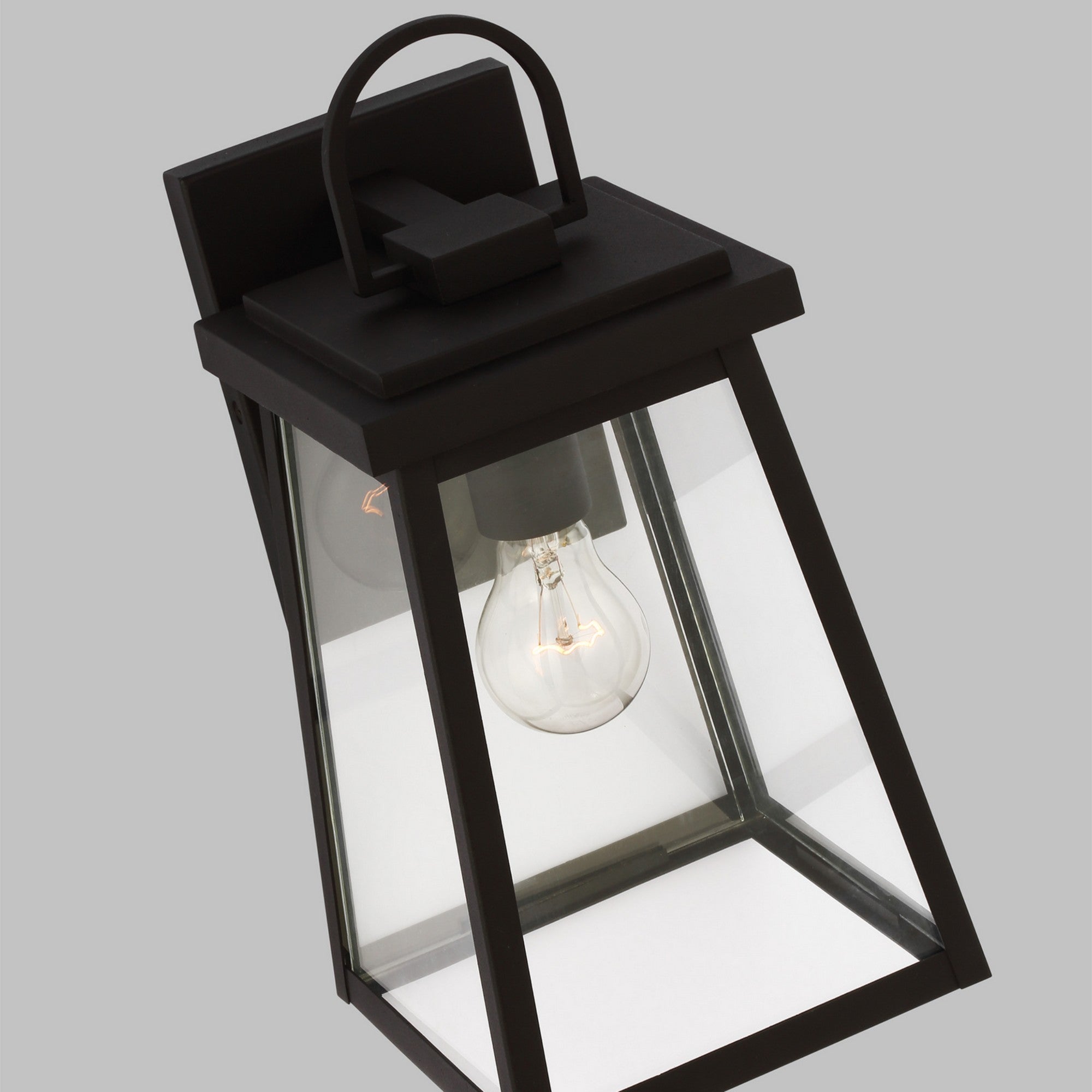 Founders 14" Medium Outdoor Wall Lantern, Black Finish - Bees Lighting