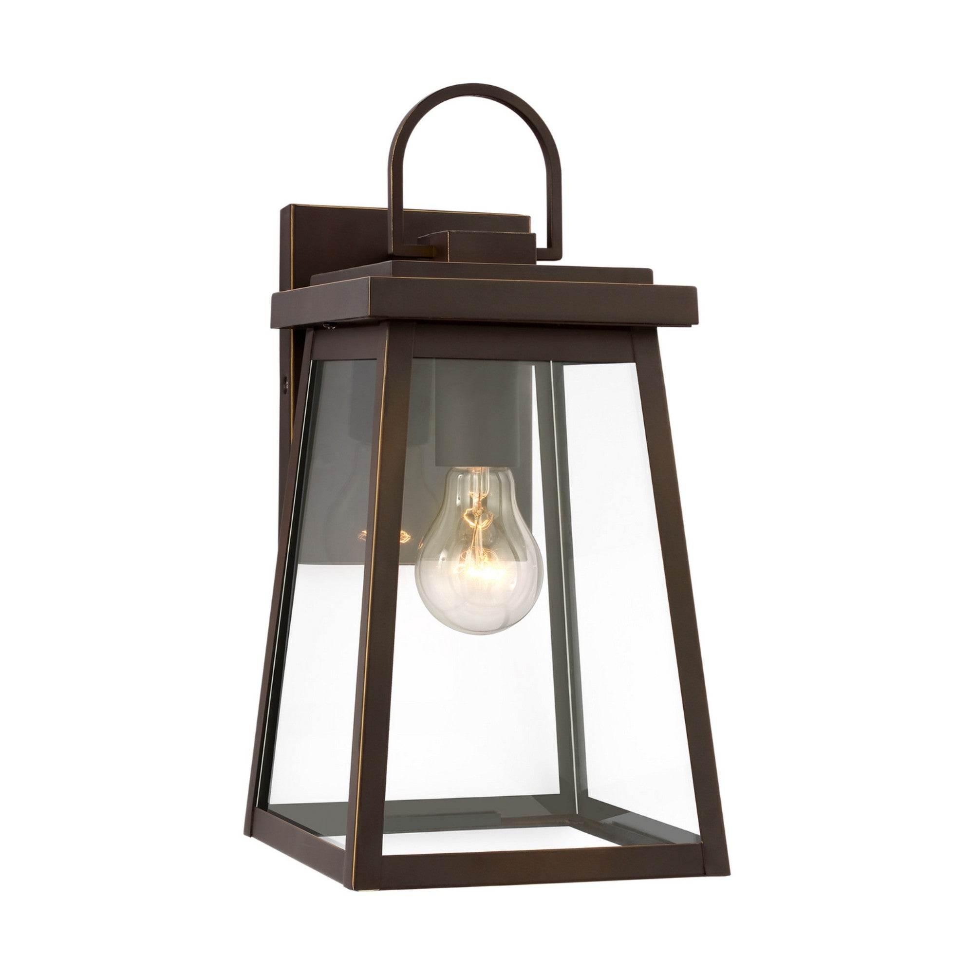 Founders 14" Medium Outdoor Wall Lantern, Antique Bronze Finish - Bees Lighting