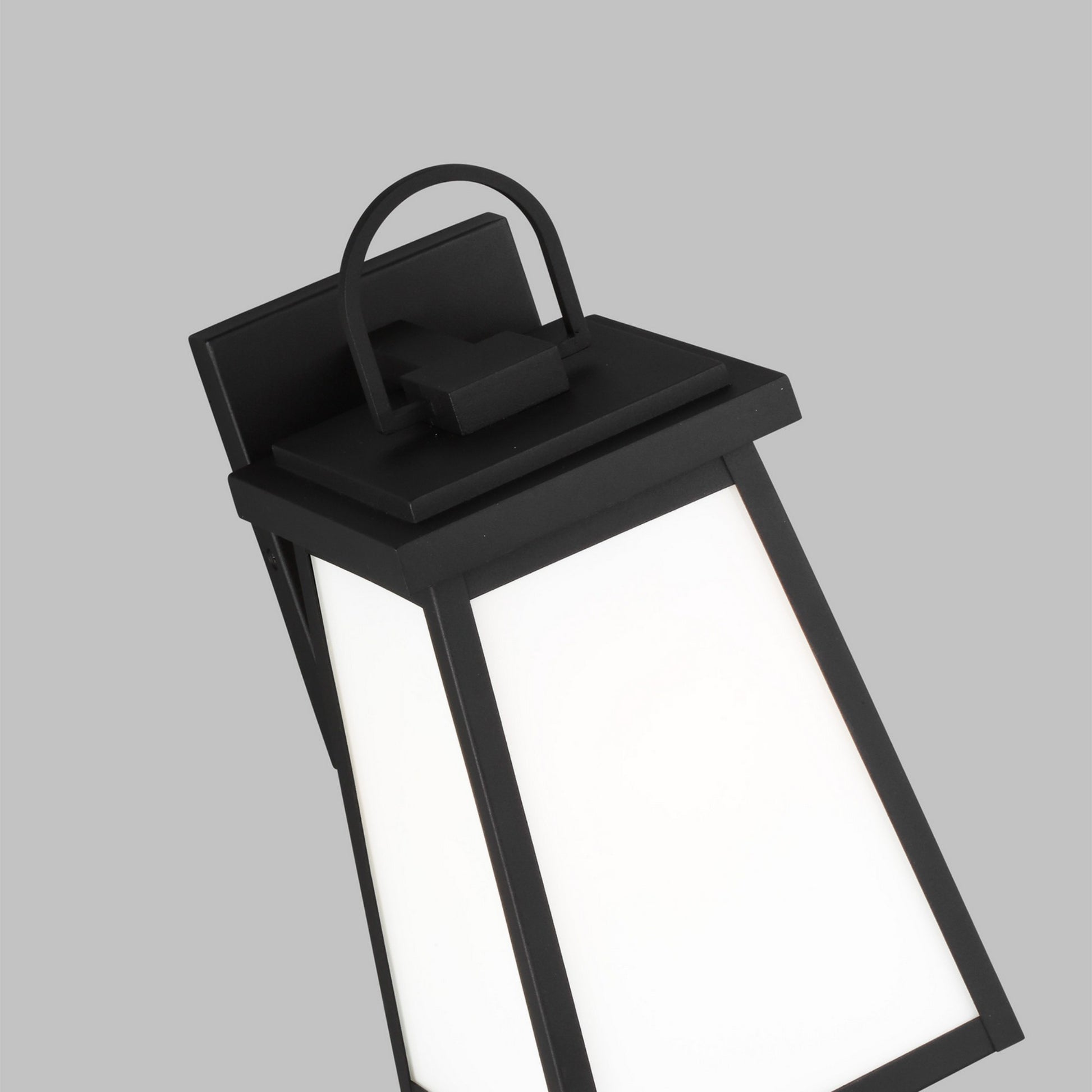 Founders 14" Medium LED Outdoor Wall Lantern, Black Finish - Bees Lighting