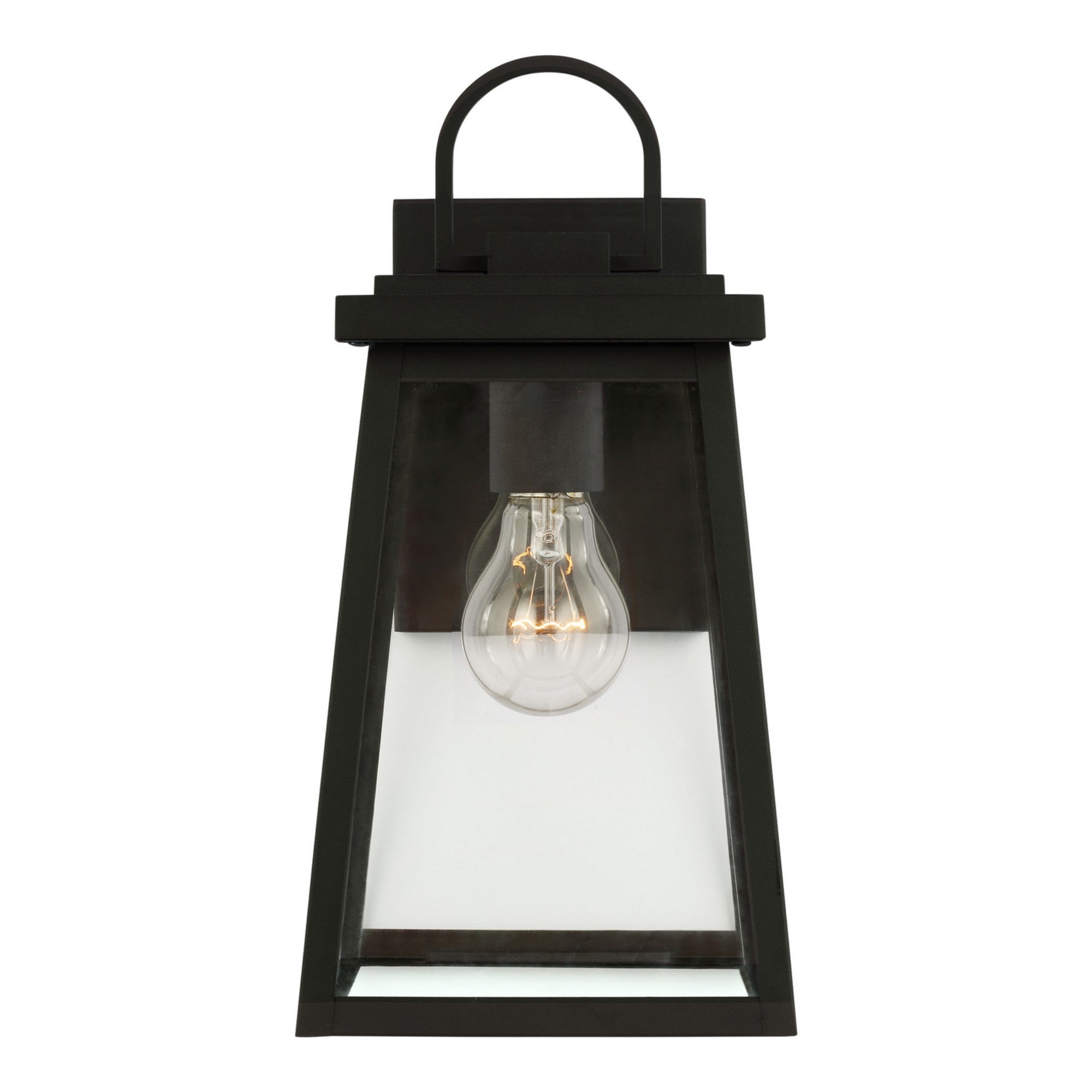 Founders 14" Medium LED Outdoor Wall Lantern, Black Finish - Bees Lighting