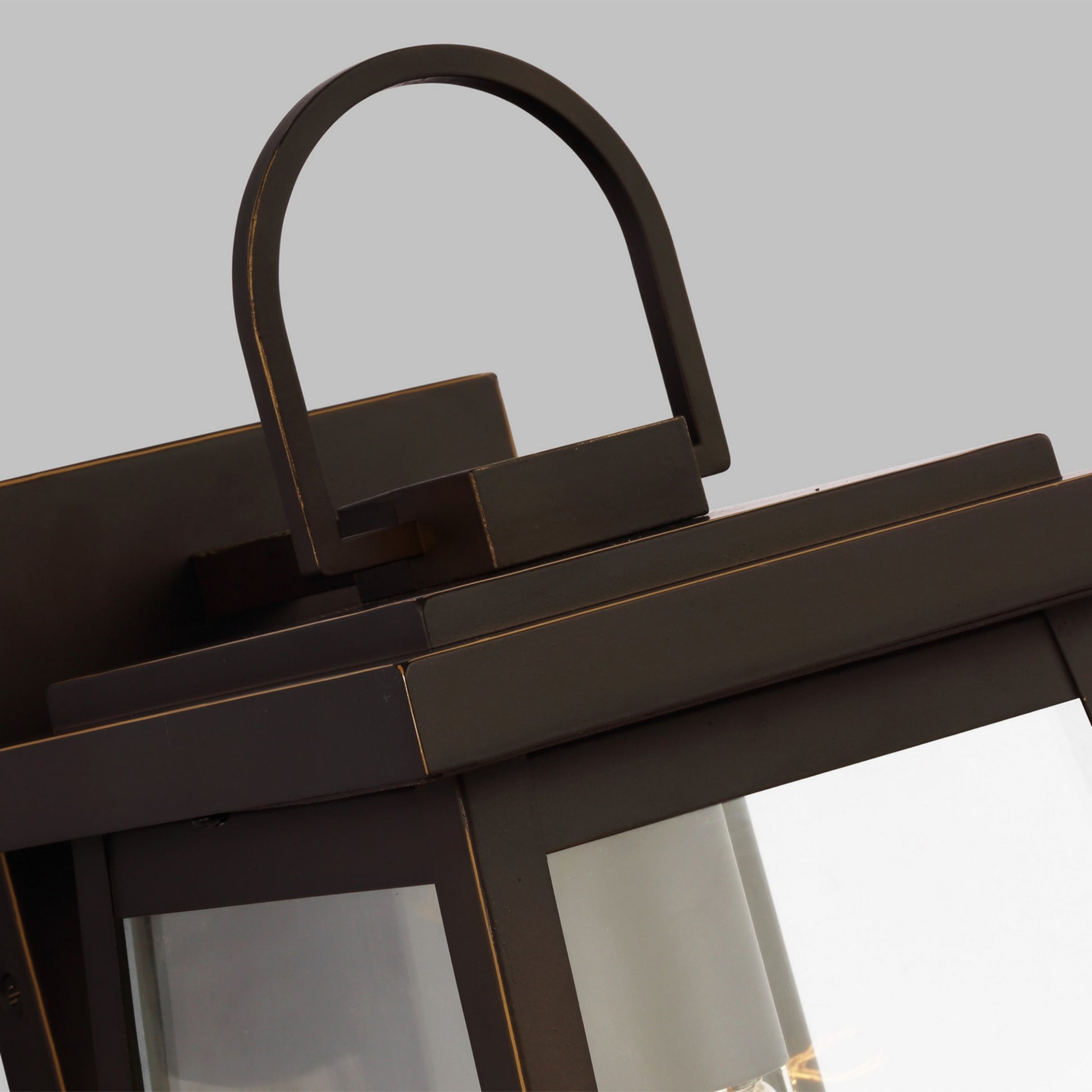 Founders 14" Medium LED Outdoor Wall Lantern, Antique Bronze Finish - Bees Lighting