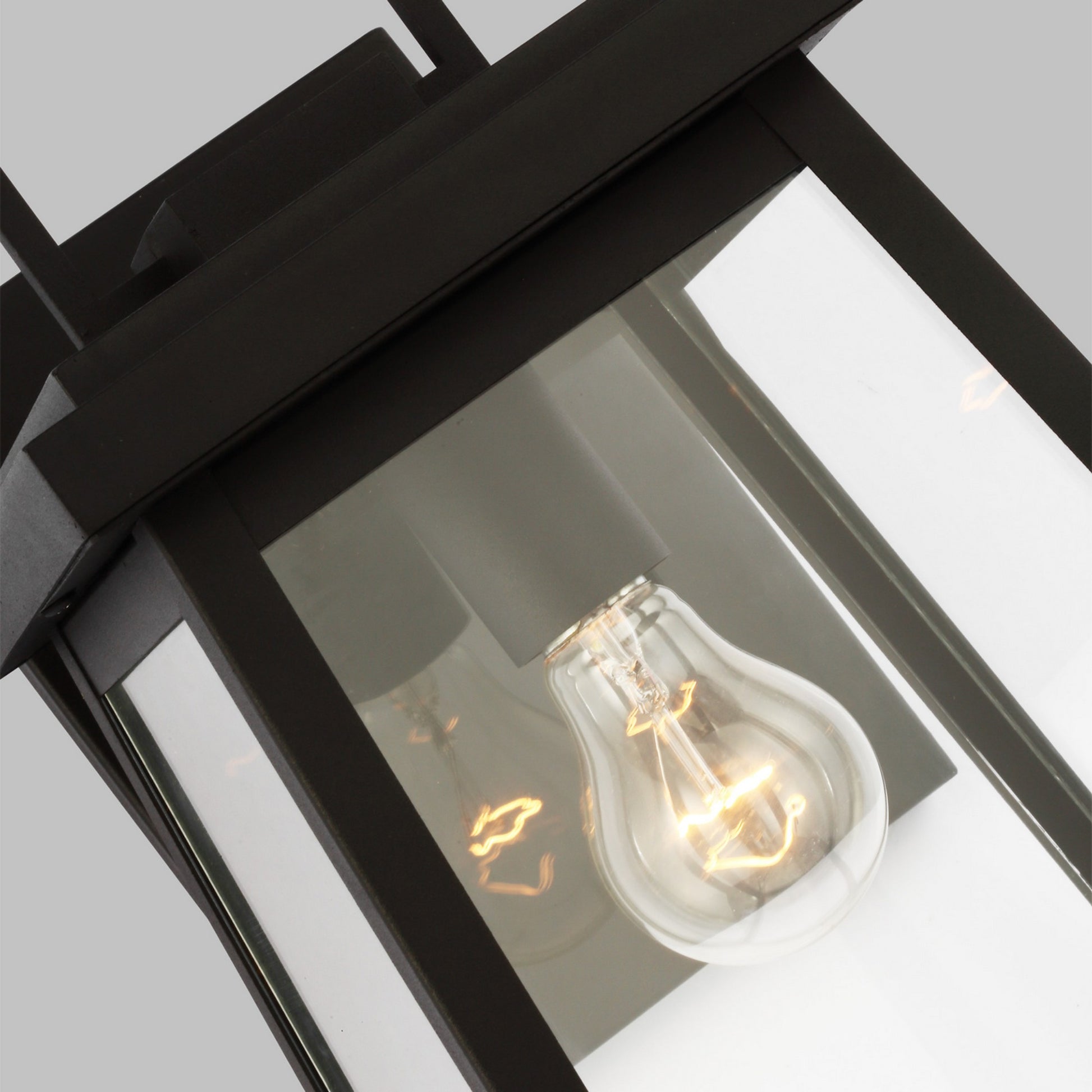 Founders 18" Large Outdoor Wall Lantern, Black Finish - Bees Lighting